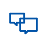 Signature Series Icon of a pair of word bubbles