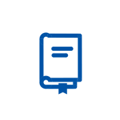 Signature Series Icon of a book with a bookmark