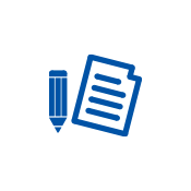 Signature Series Icon of a pencil and paper